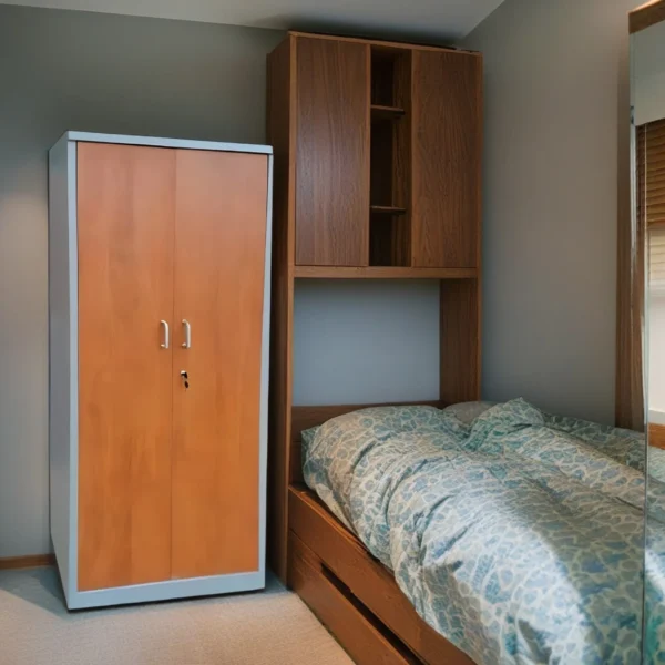 دولاب معدن و خشب 80*40*180 سم - EGT21