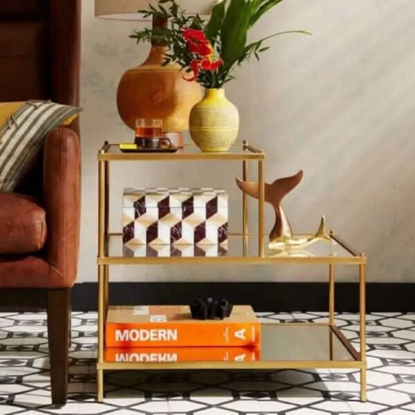 وسائل دفع أمنة طرق الدفع      ترابيزة جانبية ستيل بسطح زجاج، 60*30*55 سم