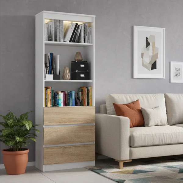 Bookcase – MDF, 61x36x180cm