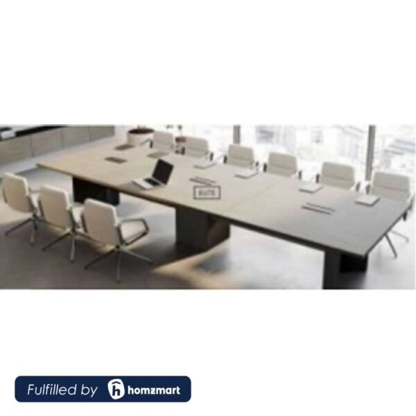 ترابيزة اجتماعات 420×100 سم - بيج وأسود