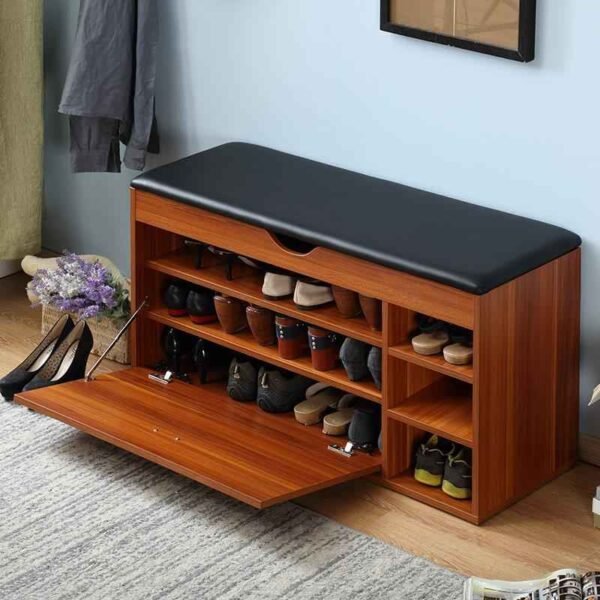 جزامة أحذية MDF – بني وأسود  110×40×50 سم
