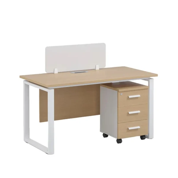 Metal Straight Desk MDF Top + Drawer Unit 120*60