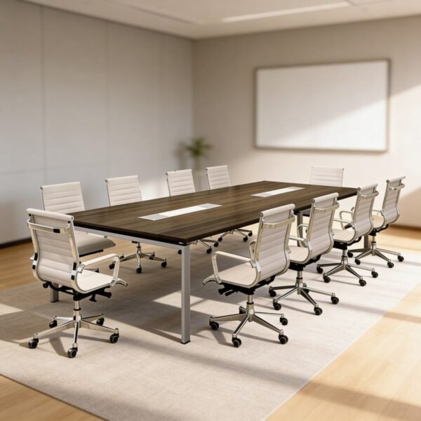 ترابيزة إجتماعات 76 x120x240x سم - بني ورمادي