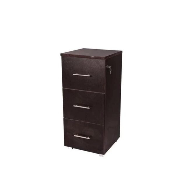 وحدة أدراج مكتب ام دى اف 3 أدراج بني - 45x50x110 سم