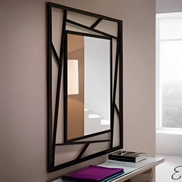 مراية حائط، 90 × 70 سم، أسود