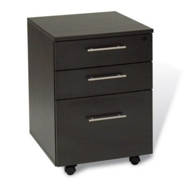 وحدة أدراج مكتب ام دي اف 3 أدراج أسود - 60×40×40 سم